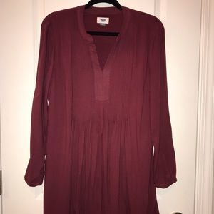 Old Navy Plum Long Sleeve Dress